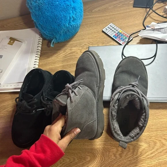 black and grey ugg boots